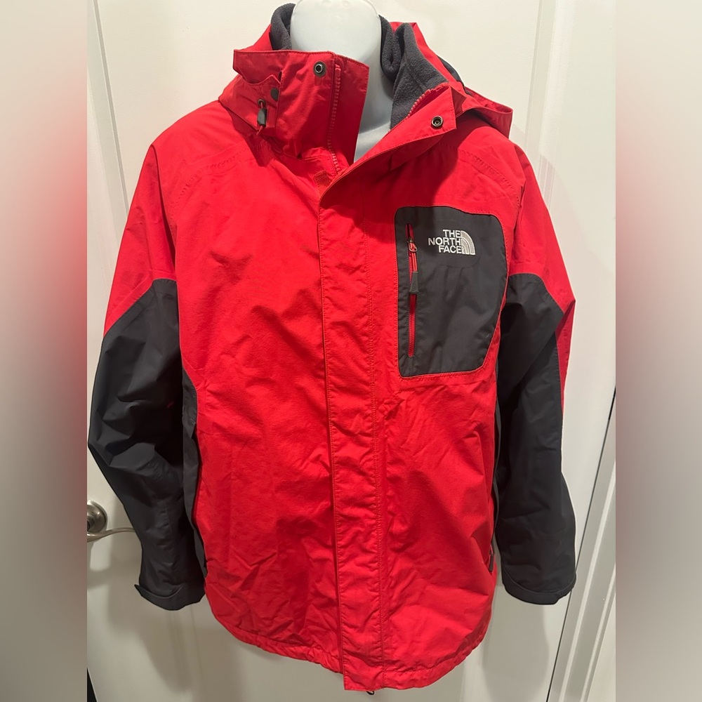 NORTH FACE Mens Red and Gray Jacket